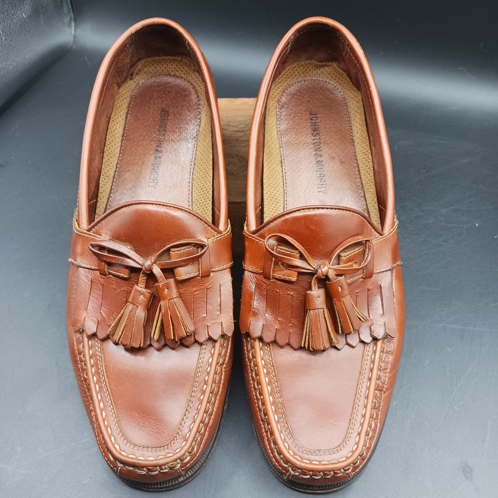 Johnston & Murphy Aragon KILTIE Tassel Dress Loafer 20-1860 BROWN Men's 10.5M